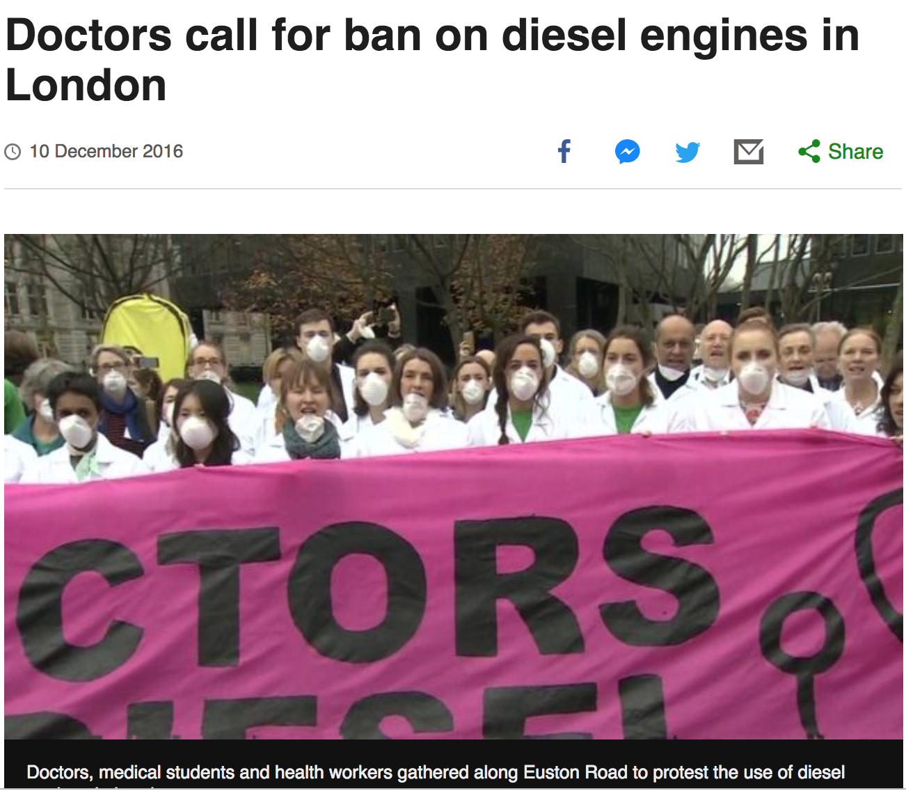 Coverage of Doctors against Diesel launch