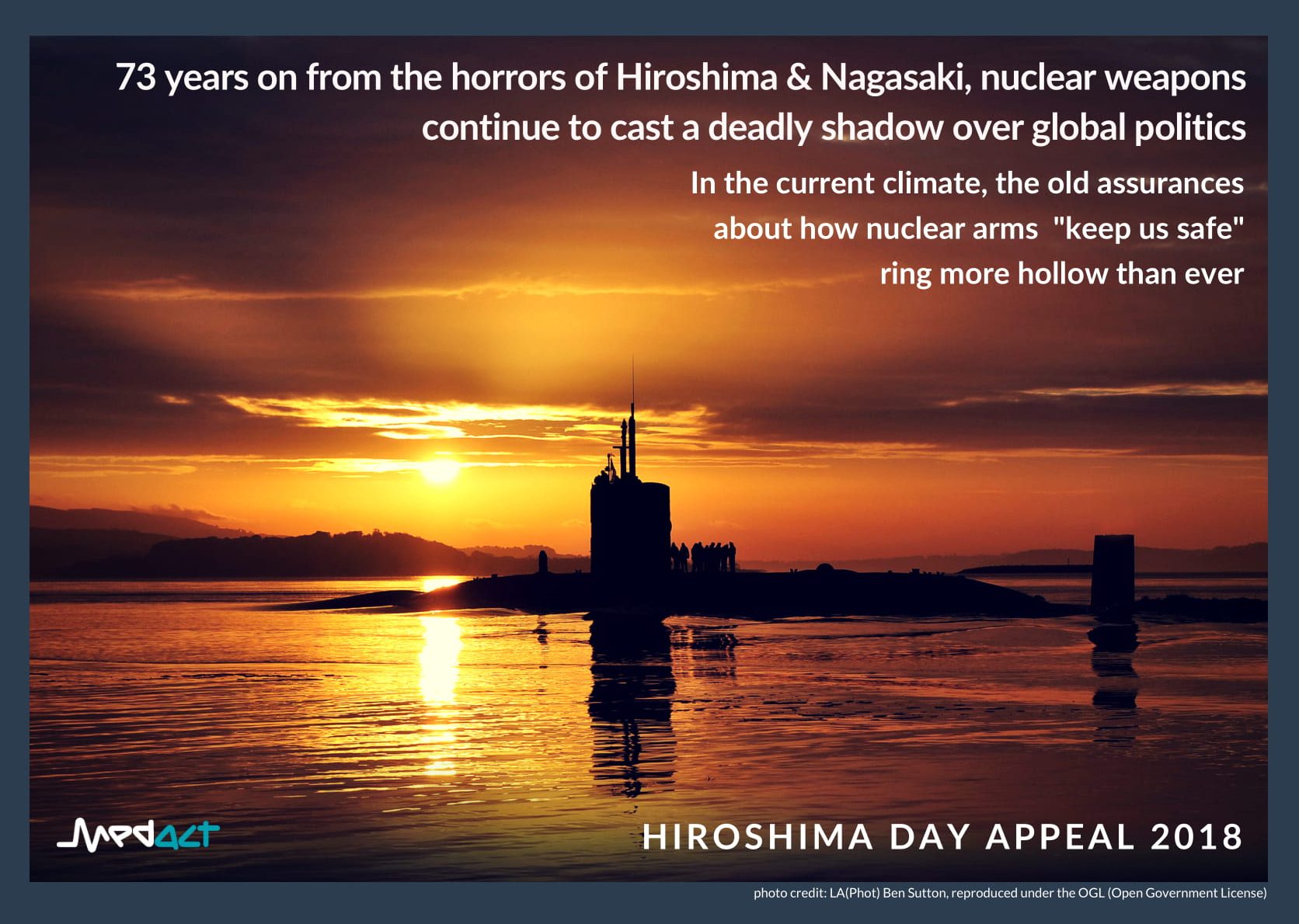 Hiroshima Day Appeal 2018