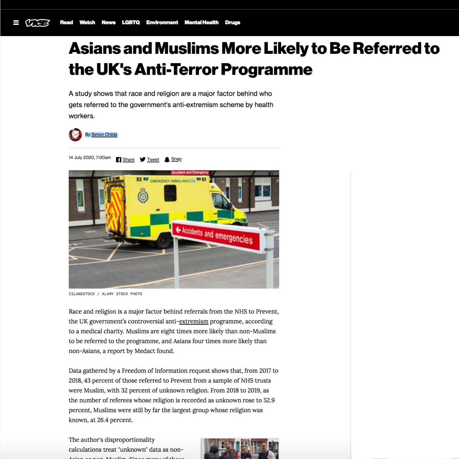 Asians and Muslims More Likely to Be Referred to the UK’s Anti-Terror Programme
