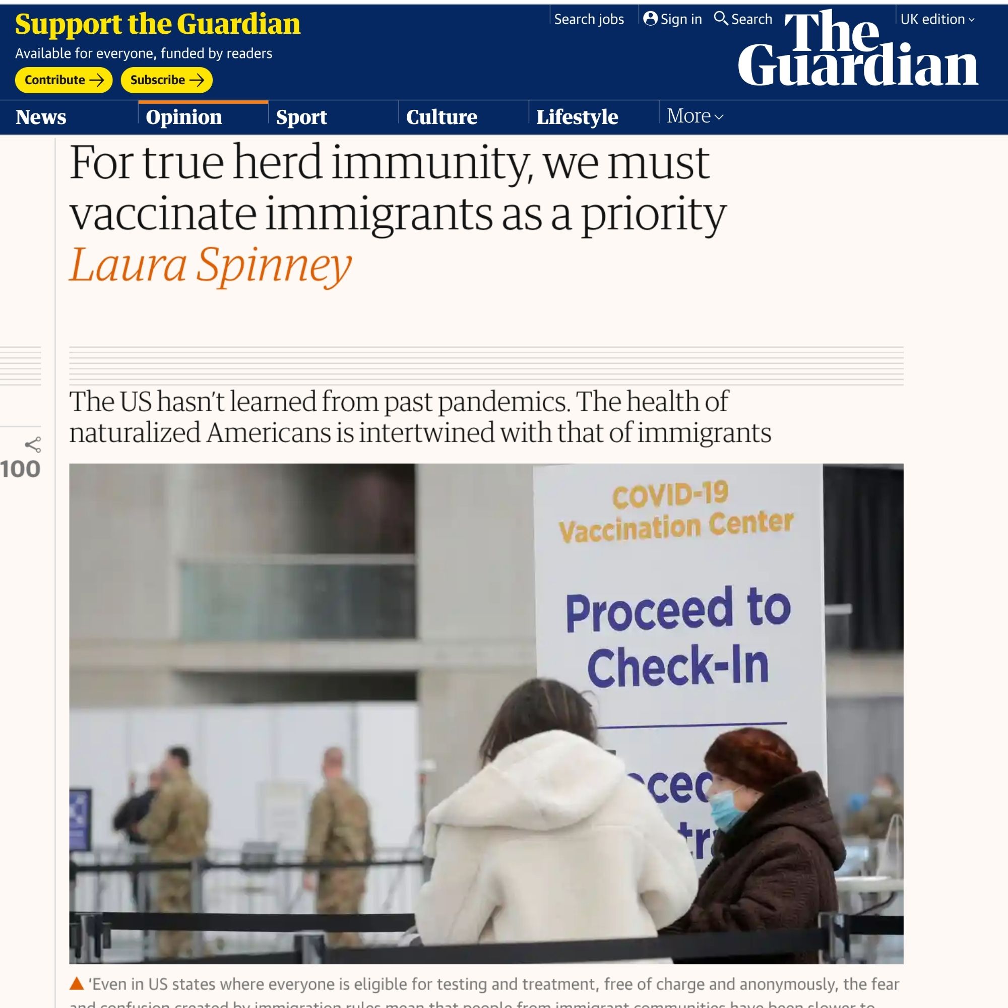 For true herd immunity, we must vaccinate immigrants as a priority