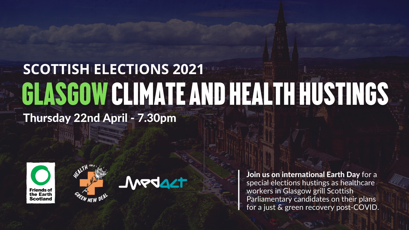 Scottish Elections 2021: Glasgow Climate and Health Hustings