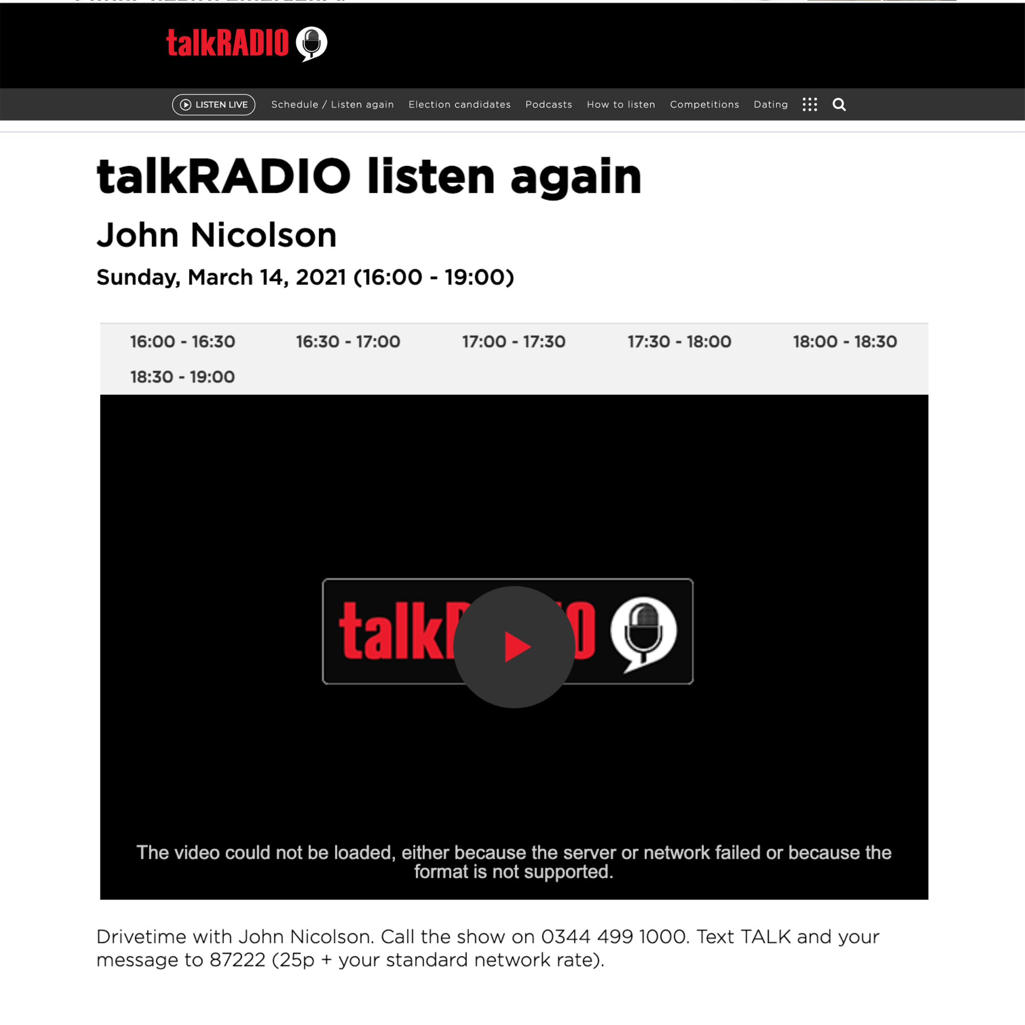 Talk Radio Drive Time