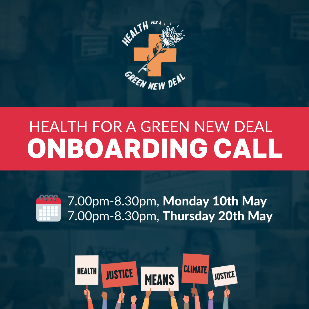 Onboarding Calls: Health for a Green New Deal