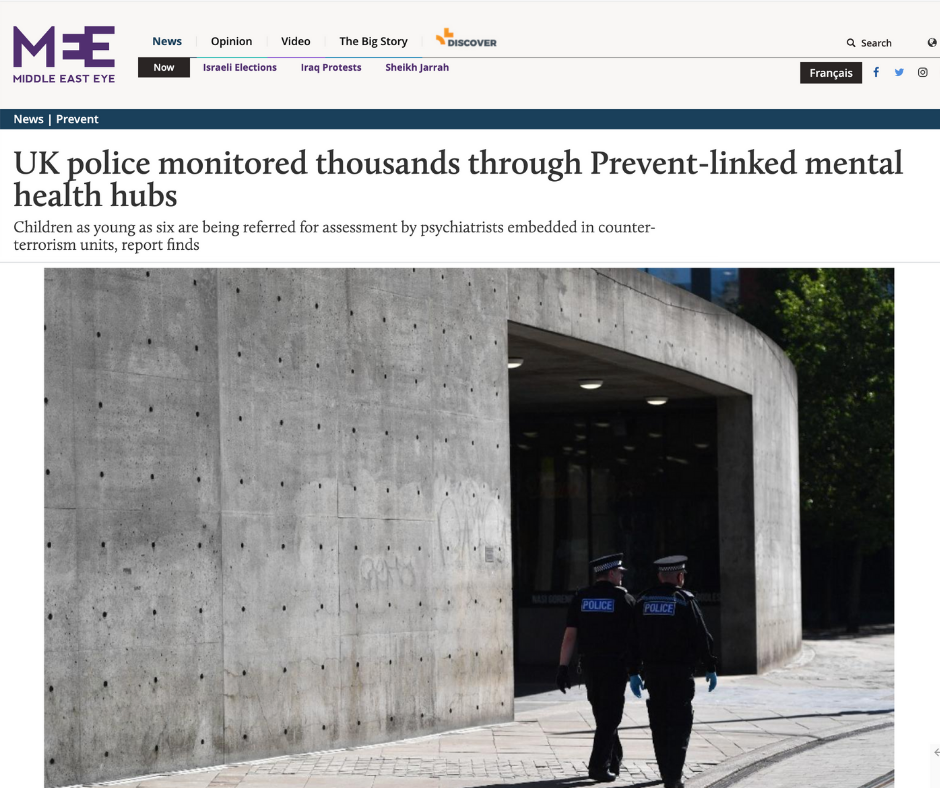 UK police monitored thousands through Prevent-linked mental health hubs