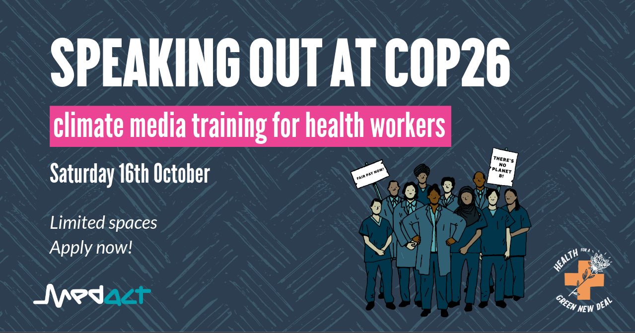 Speaking out at COP 26 ─ climate media training for health workers