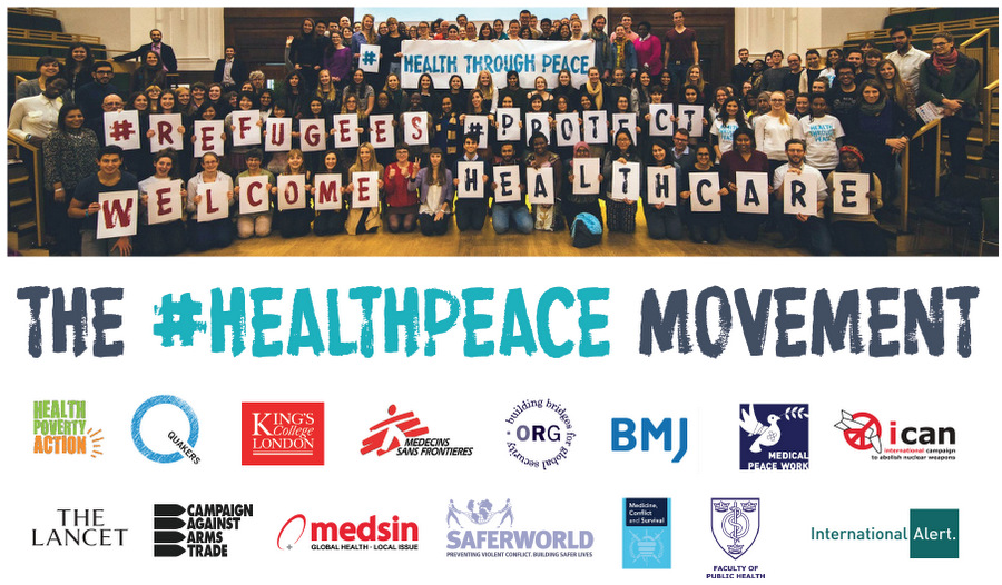 The #HEALTHPEACE Movement (at Health Through Peace 2015, with partner logos)
